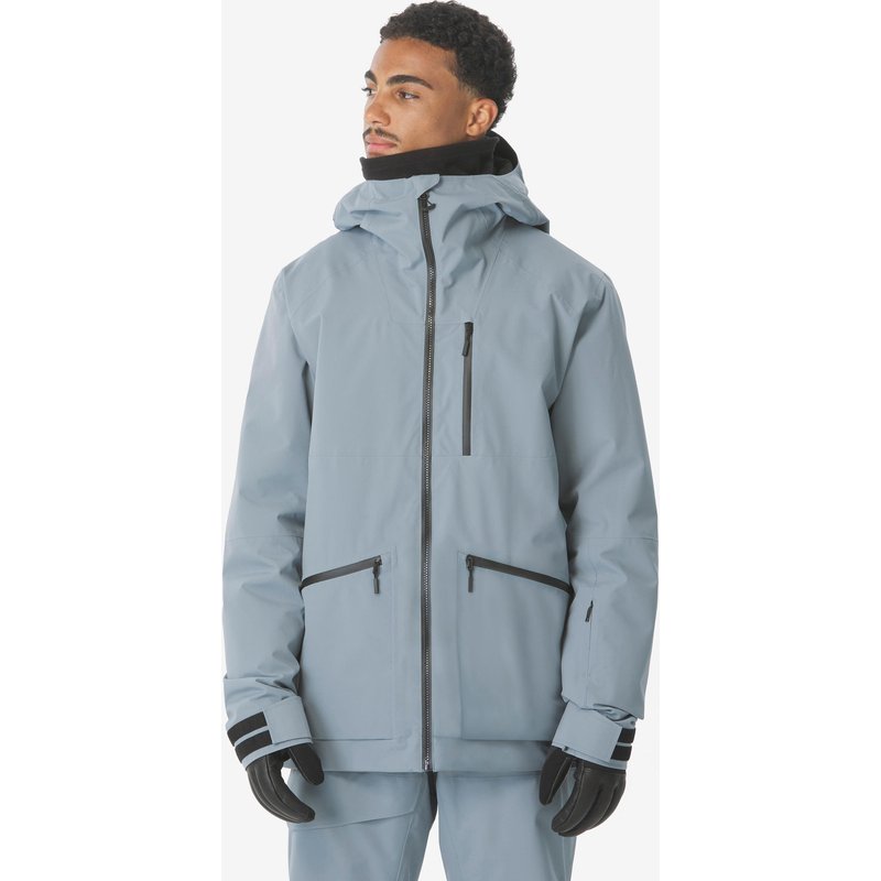 Skijacke Snowboardjacke Herren warm atmungsaktiv Allmountain - AM 500 grau