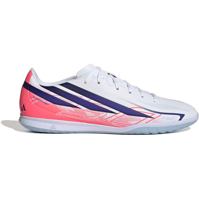 Damen/Herren Fußball Hallenschuhe - adidas F50 Hyperfast Club IN weiß/violett