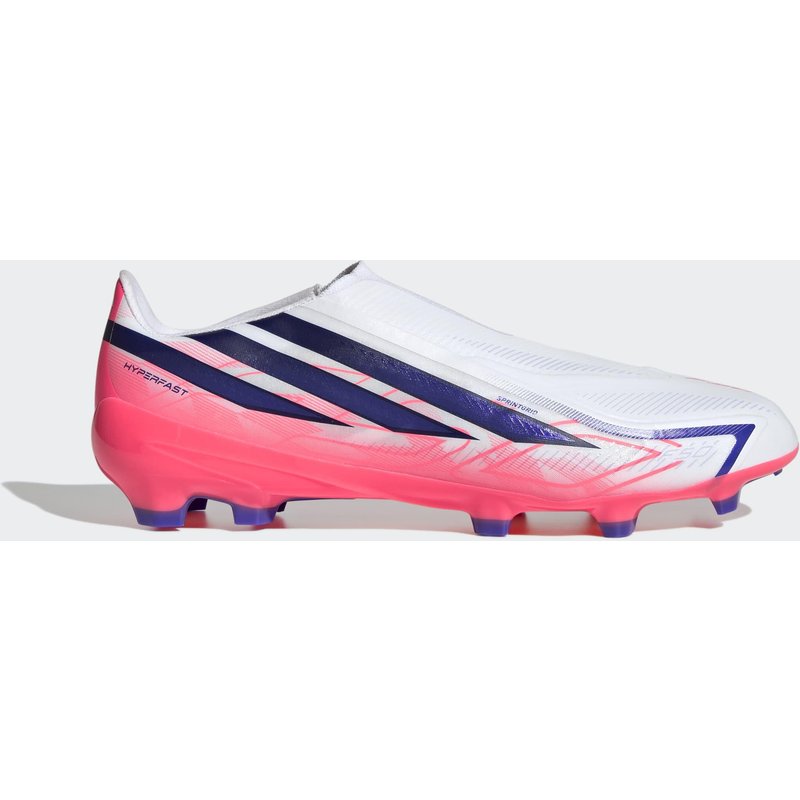 Damen/Herren Nockenschuhe FG/MG Laceless - adidas F50 Hyperfast League weiß/lila