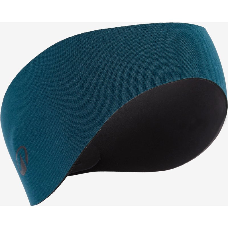 Schwimm-Stirnband Neopren wendbar Größe L - aquablau/schwarz