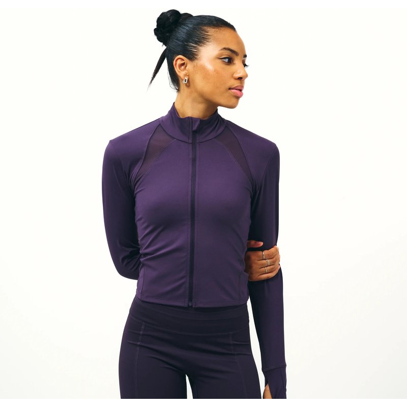 Trainingsjacke Damen tailliert - Shape dunkellila