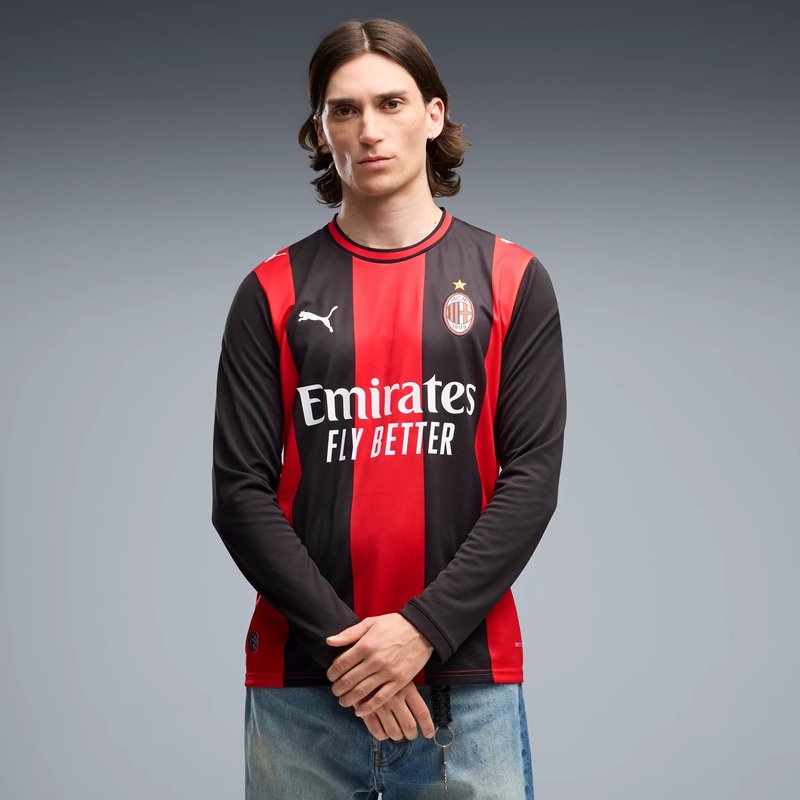 Damen/Herren Fußballtrikot langarm AC Milan 26/27 Heim