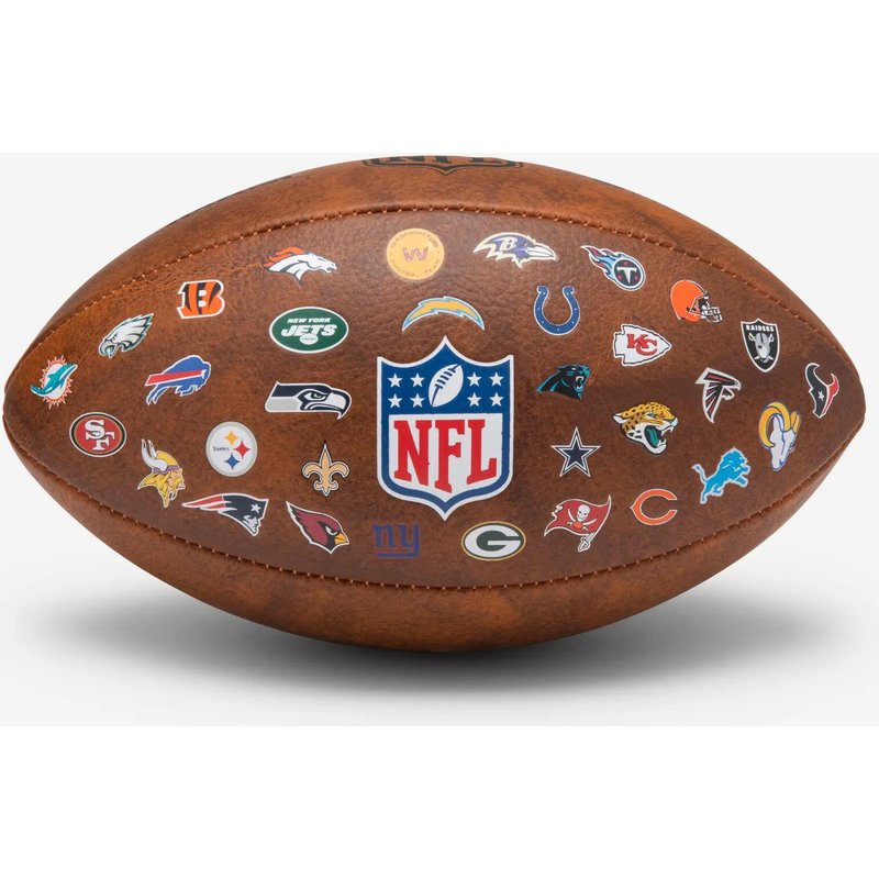 Damen/Herren American Football Ball - NFL 32 Teams offizielle Grösse braun
