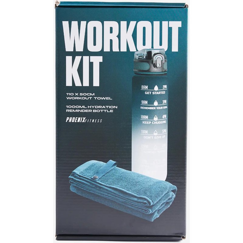 Fitness-Pack 1-Liter-Trinkflasche + Handtuch - grün