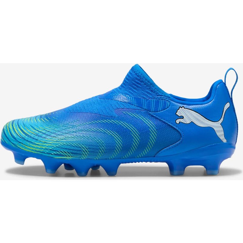 Kinder Fußball Nockenschuhe ohne Schnürung FG/AG - PUMA Future 9 Match blau