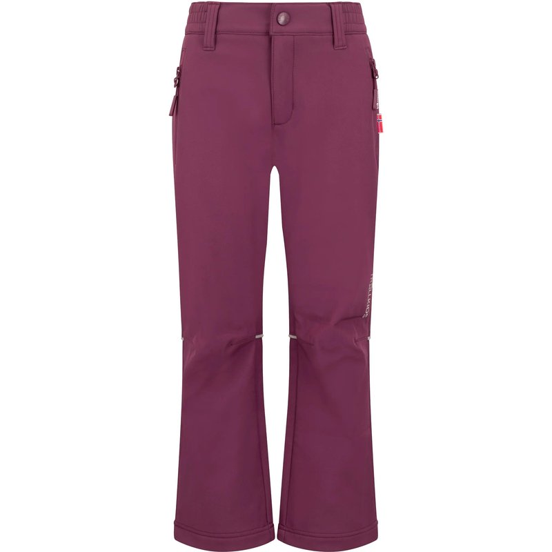 Trollkids Softshellhose Kinder Gr. 116–164 Wandern - Fjell bordeaux