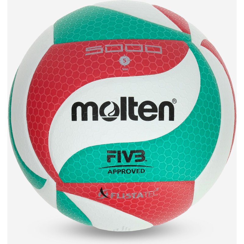Volleyball Größe 5 - Molten 5000 Indoor FIVB geprüft grün/rot