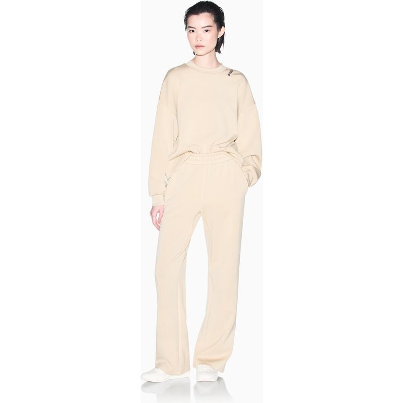 Armani Exchange - Pantalón de mujer escuba tiro alto y pierna ancha.