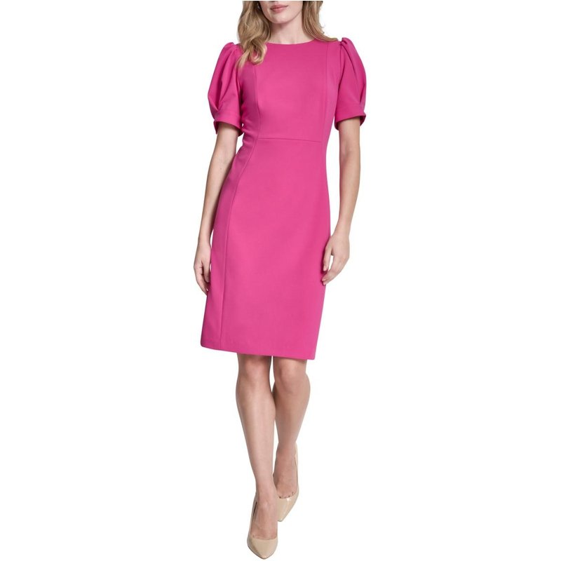 DKNY - Vestido corto de mangas abullonadas.