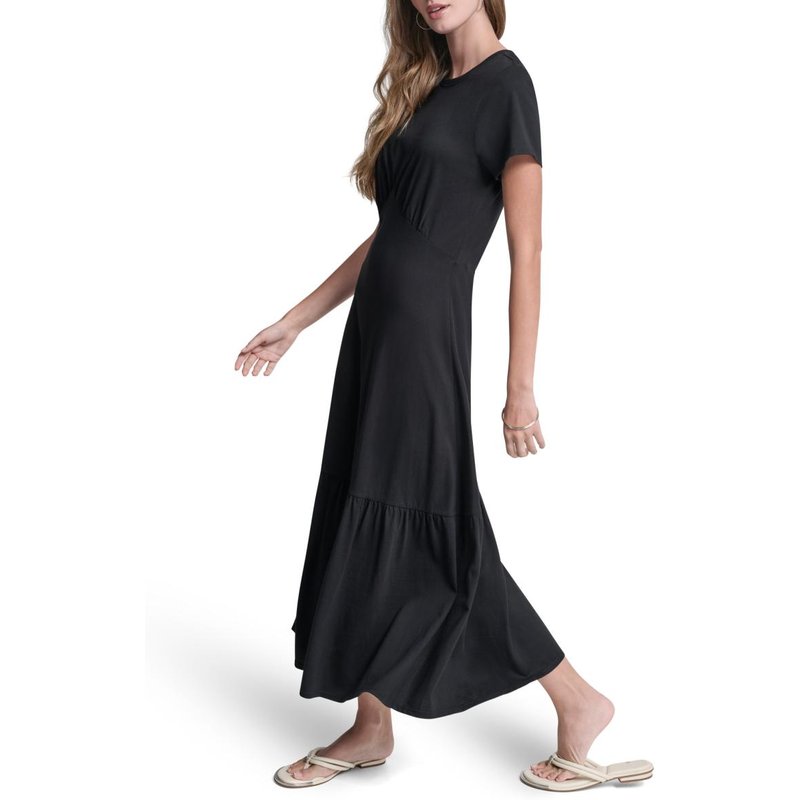 DKNY - Vestido largo manga corta.
