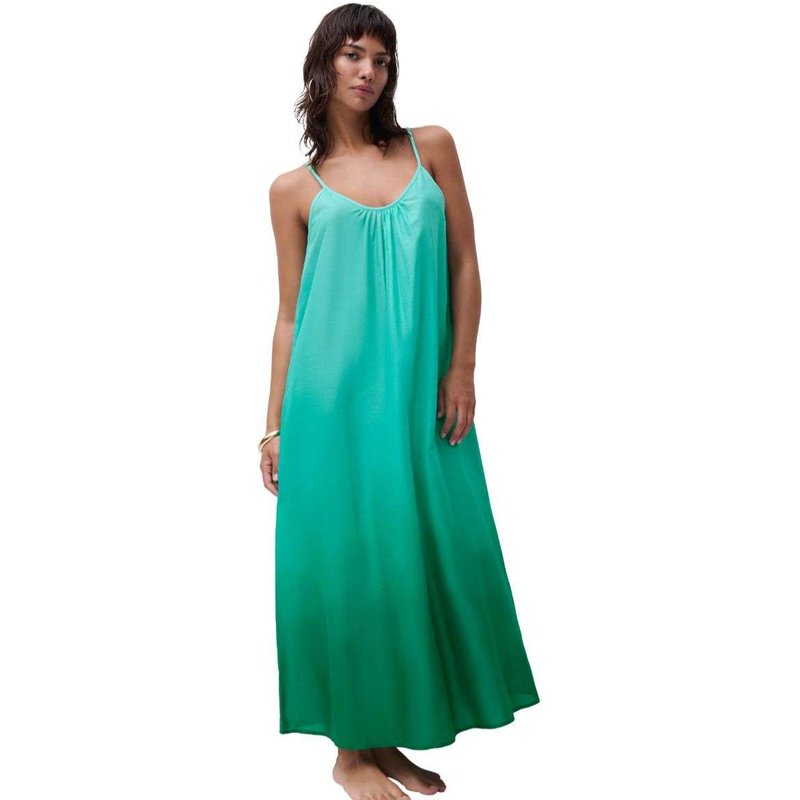Chantelle Pulp - Vestido de playa largo de tirantes en estampado degradado de la línea aurora.