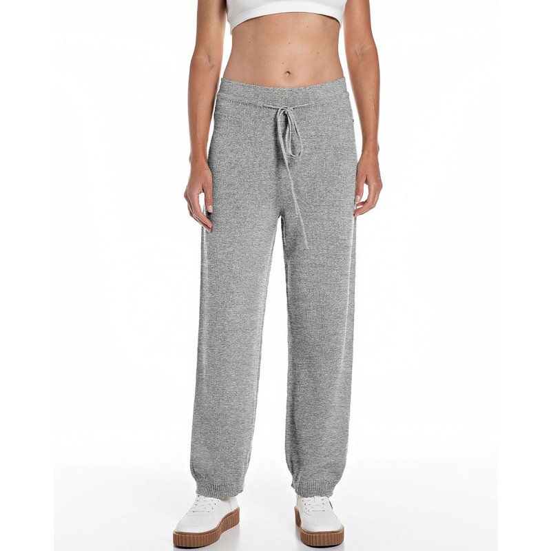 Replay - Pantalón recto de mujer de punto relajado con cordón.