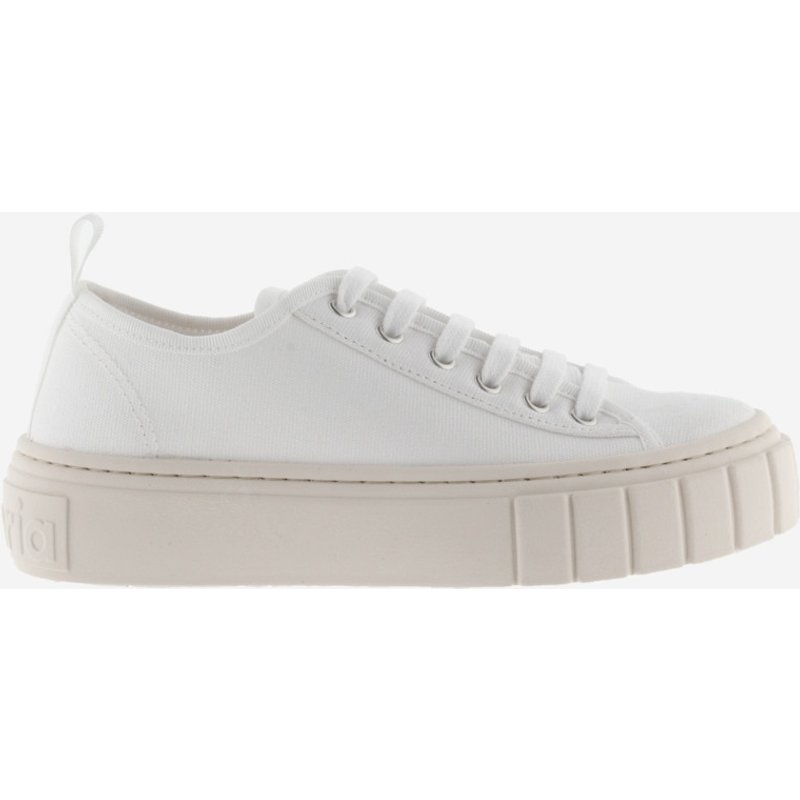 Victoria - Zapatillas de lona de mujer con sello de goma y suela gruesa.