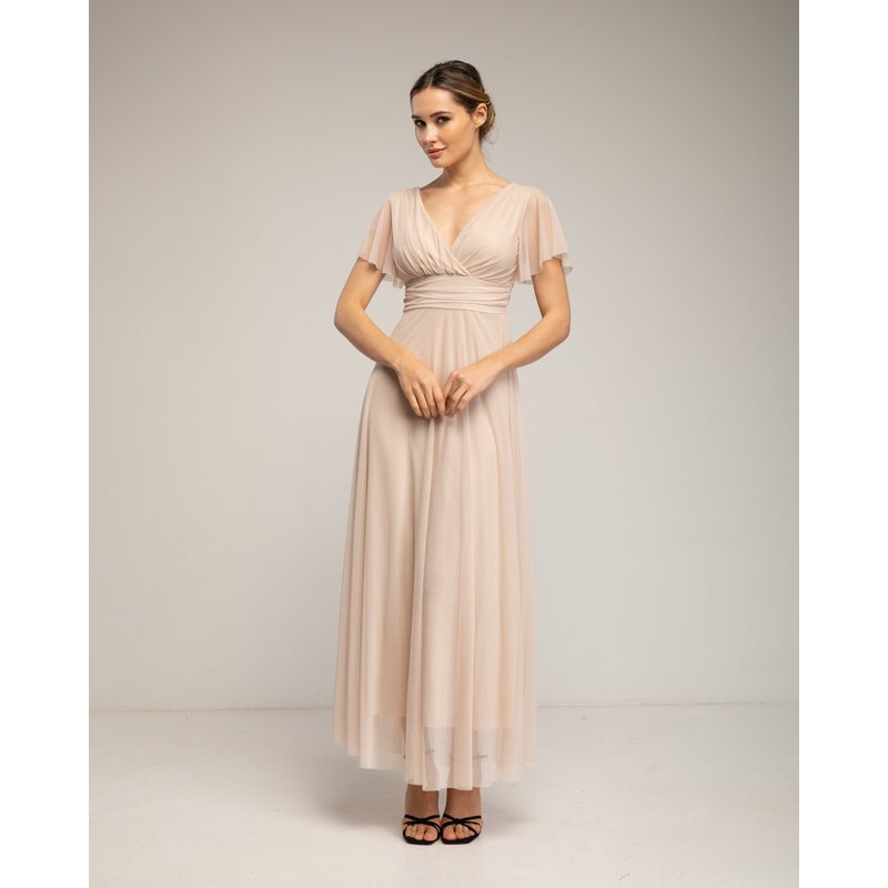 Tantra - Vestido de tul largo con una pequeña manga.
