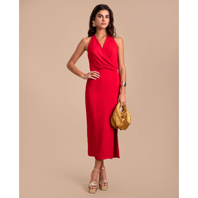 The-Are - Vestido midi con espalda abierta.
