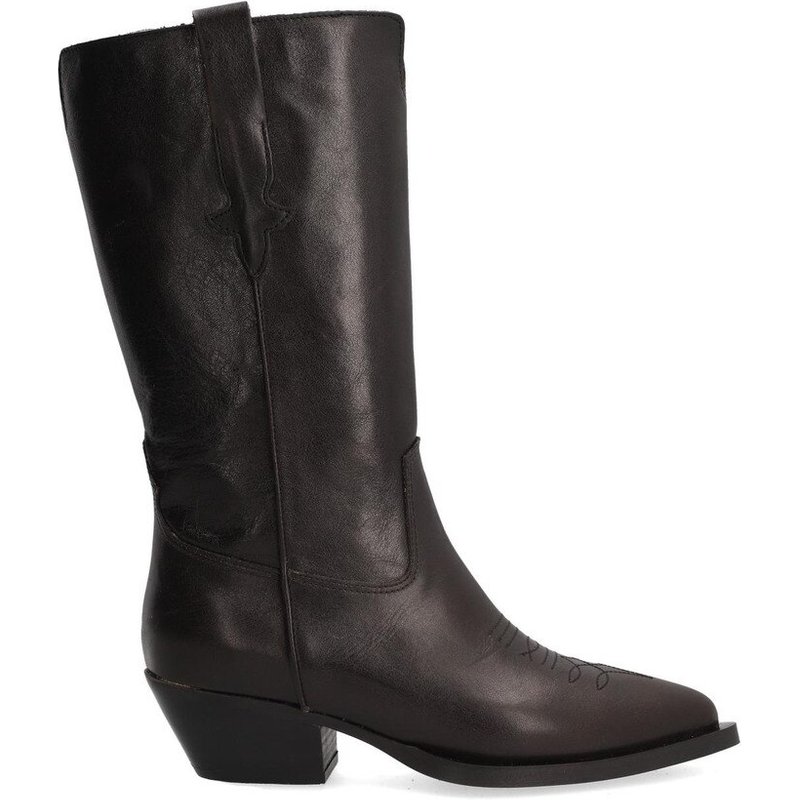 Alpe - Botas de mujer de piel redwood con suela antideslizante, sin cierre..