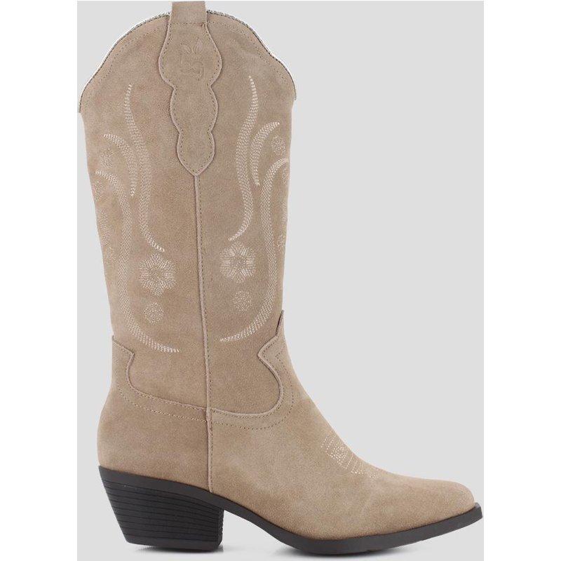 Blogger - Botas cowboy de mujer de caña alta con bordado de flores.