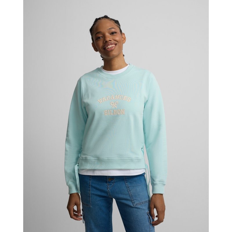 Silbon - Sudadera de mujer detalle cuerdas.