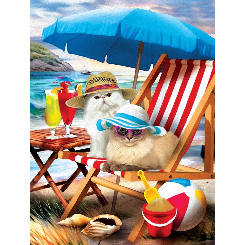 Puzzle Pièces XXL - Beach Cats SunsOut