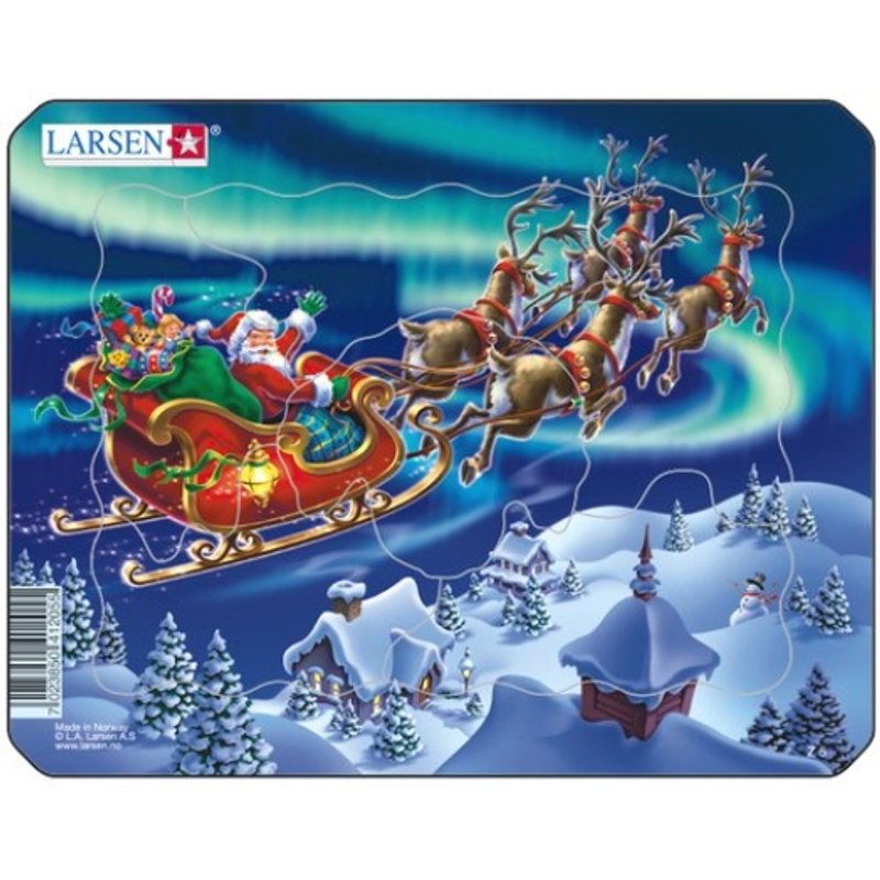 Puzzle Cadre - Le Père Noël dans les Lumières Nordiques Larsen