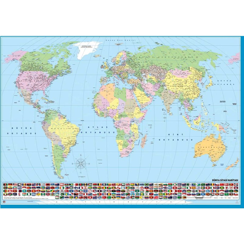 Puzzle Carte du Monde (en Turc) KS Games