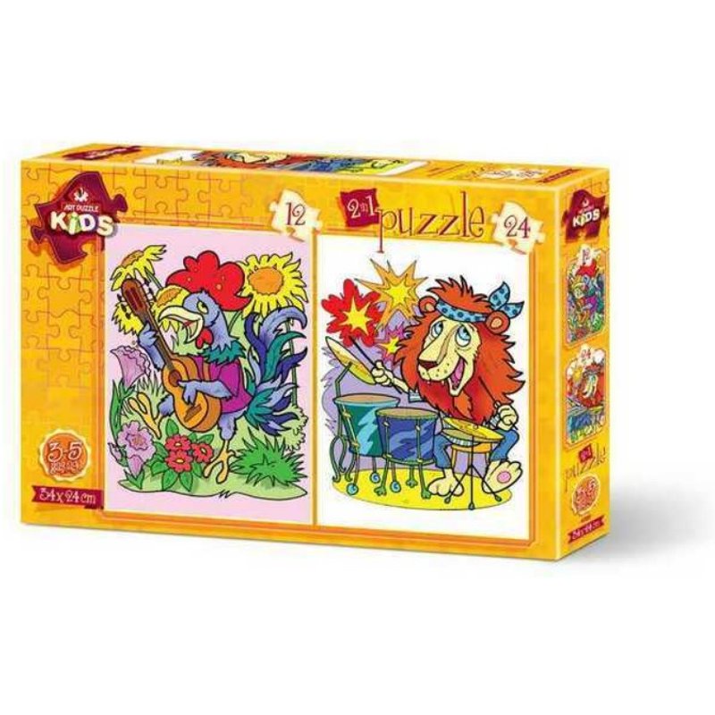 2 Puzzles - Les Animaux Musiciens Art Puzzle
