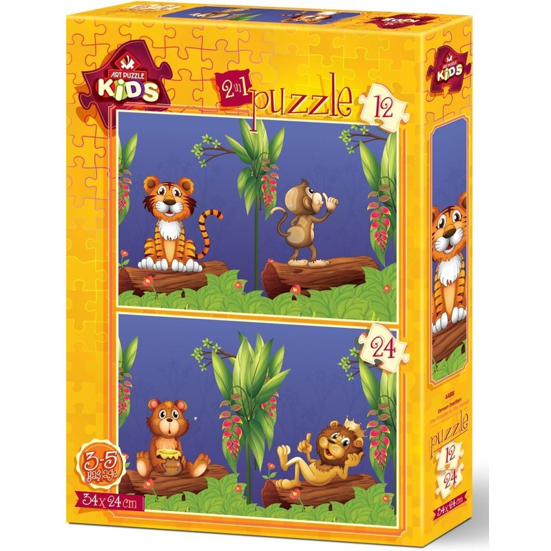 2 Puzzles - Les Amis dans la ForĂȘt Art Puzzle