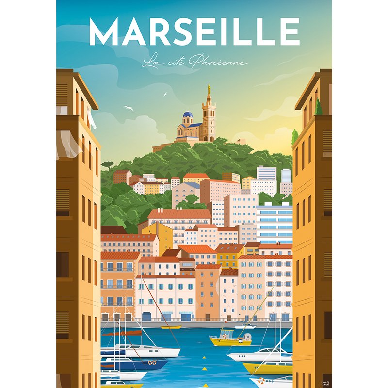 Puzzle Collection Régions de France - Affiche de Marseille - Louis l'Affiche