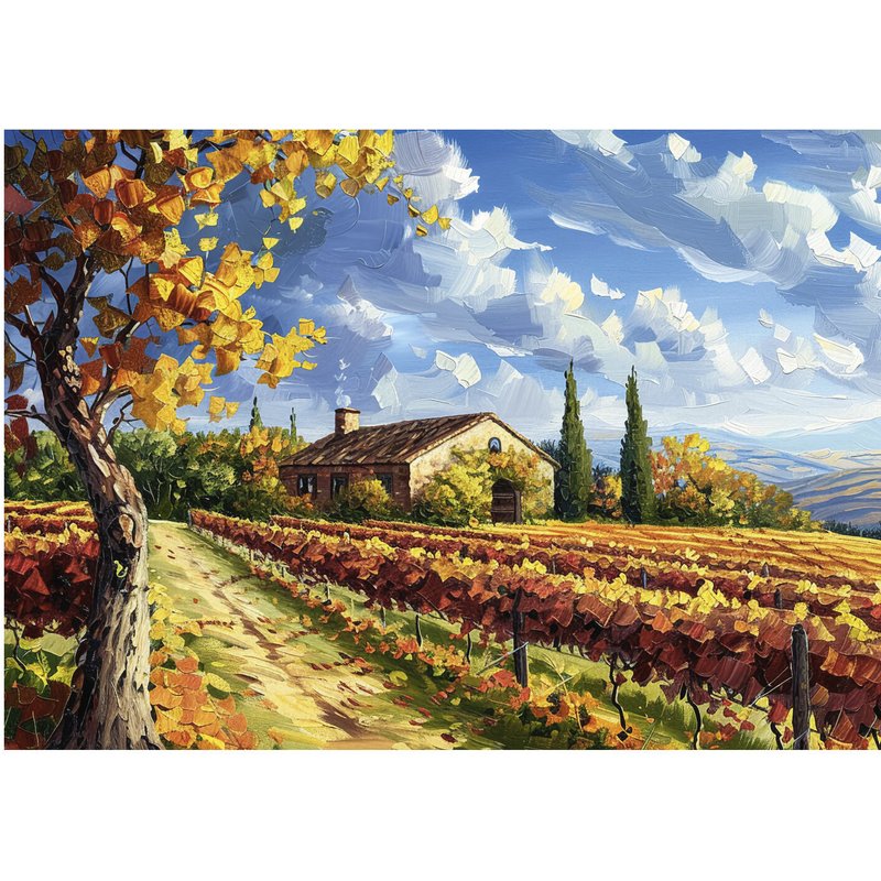 Puzzle Peinture du Vignoble Dino