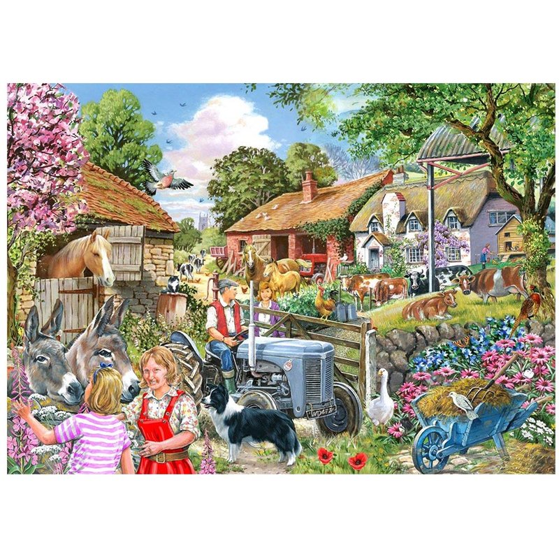 Puzzle Pièces XXL - À La Porte De La Ferme HOP - House of Puzzles