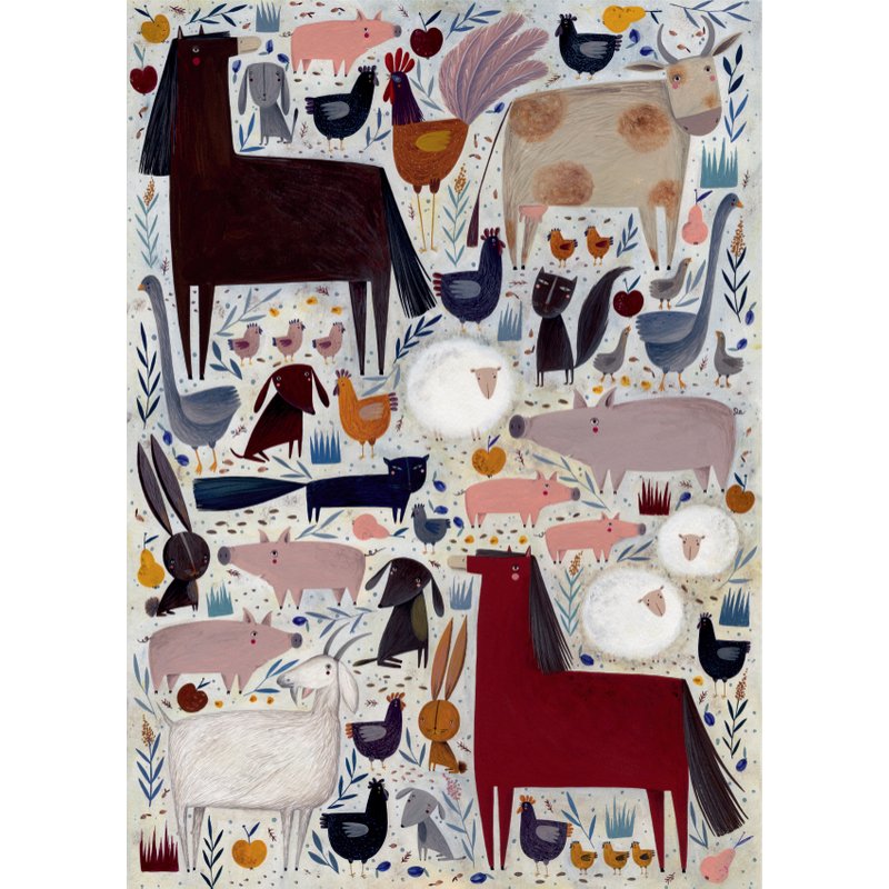 Puzzle Andrea Kürti - Farm Animals DToys