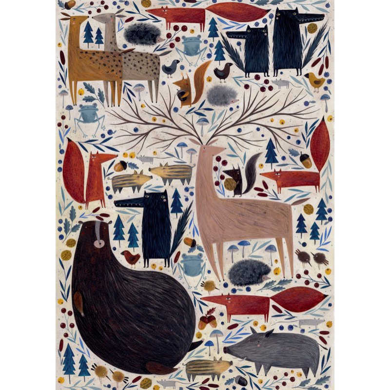 Puzzle Andrea Kürti - Wild Animals DToys