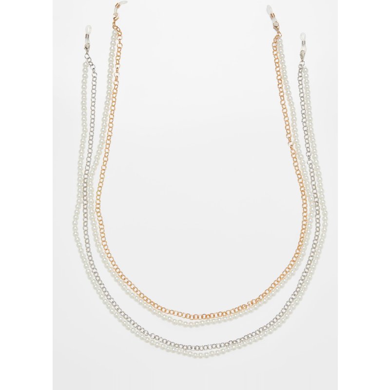 Urban Classics Pearl layering Sunglasses Chain 2-Pack