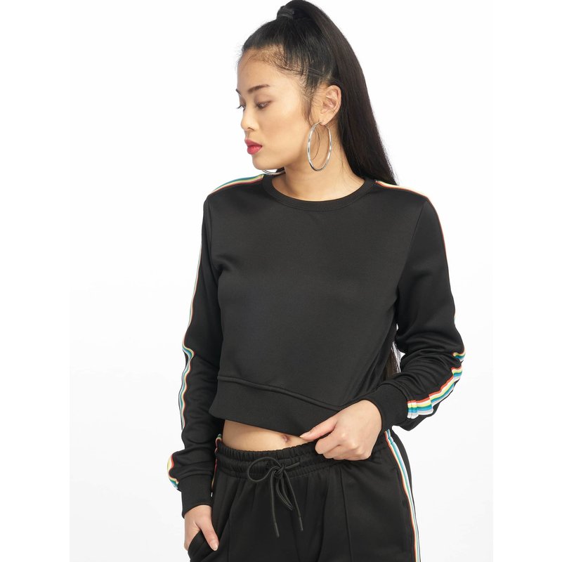 Urban Classics Ladies Multicolor Taped Sleeve Crewneck