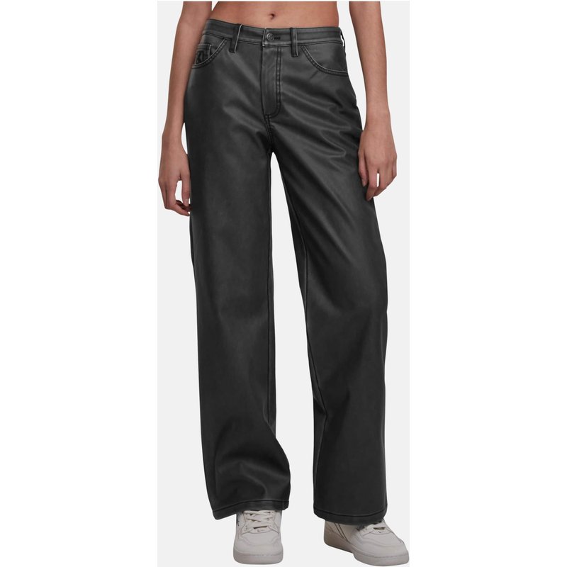 Karl Kani Signature Pu Wide Leg Pants black
