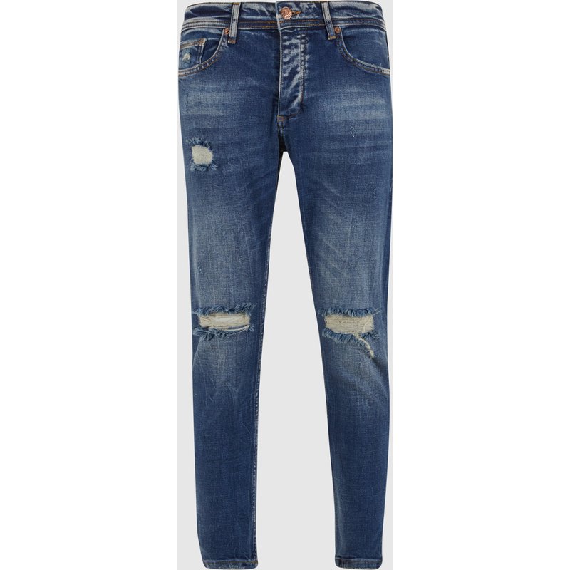 2Y Premium Destroyed Tapered Fit Denim