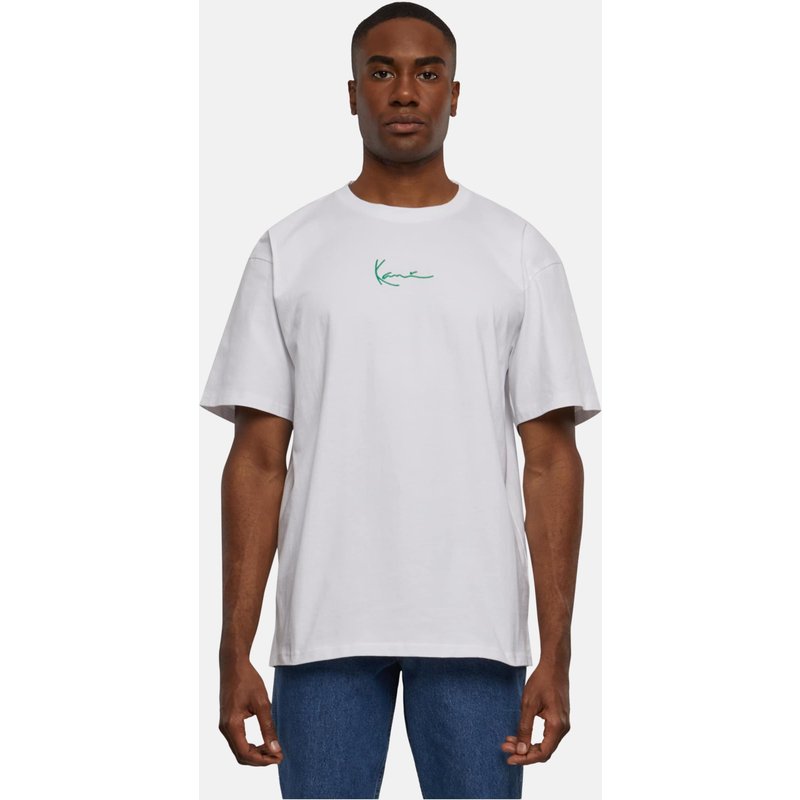 KK-T01-WHT-12 Karl Kani Small Signature Green Logo Tee