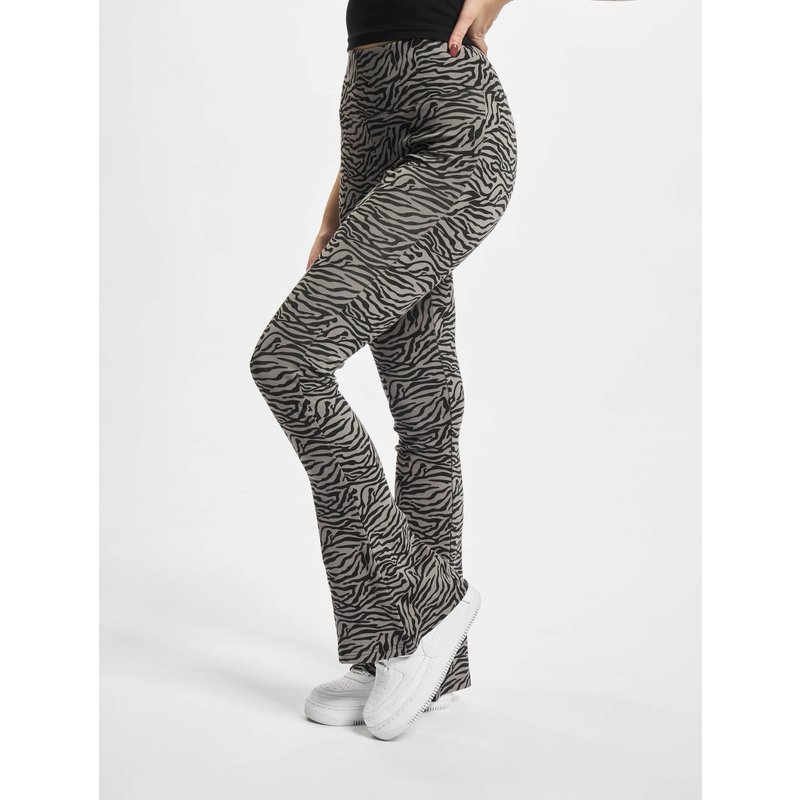 Urban Classics Ladies High Waist Zebra Boot Cut Leggings