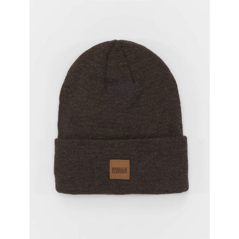 Urban Classics Synthetic Leatherpatch Long Beanie