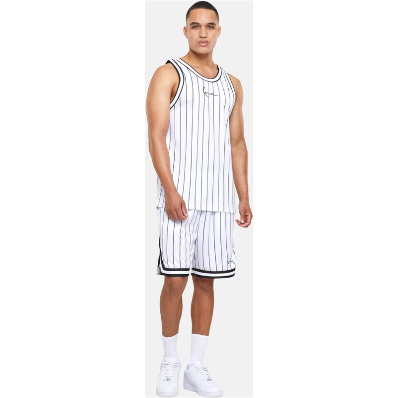 Karl Kani KK Small Signature Pinstripe Basketball Tank and Short Set