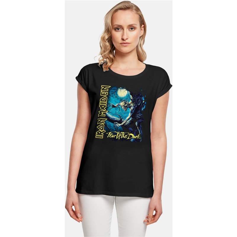 Merchcode Ladies Iron Maiden - Fear of the Dark Extended Shoulder Tee