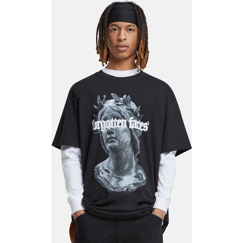 Forgotten Faces Fading Logo Statue Oversize Tee