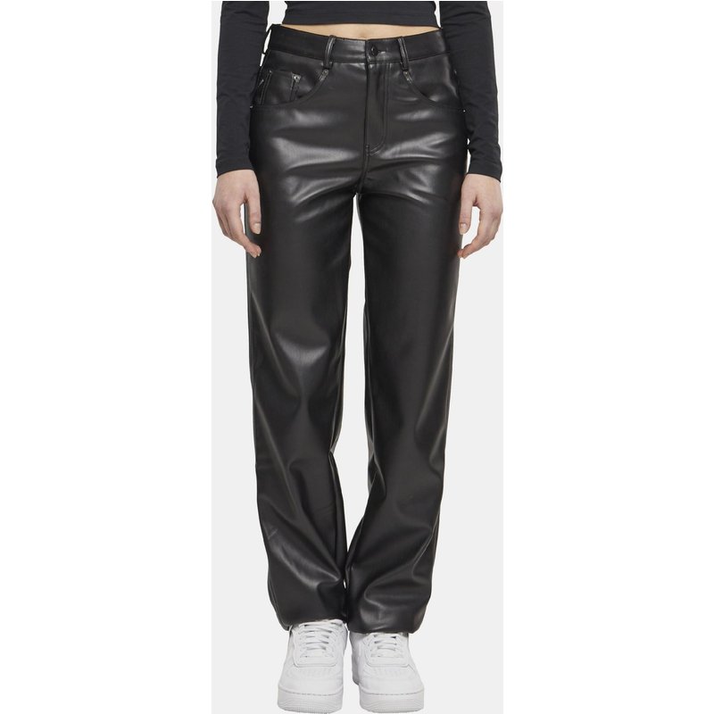 Urban Classics Ladies Synthetic Leather Straight Fit Jeans