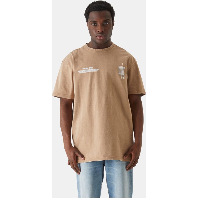 MJ Gonzales MJG Heavy Oversized Acid Washed Tee - Inferno Butterfly