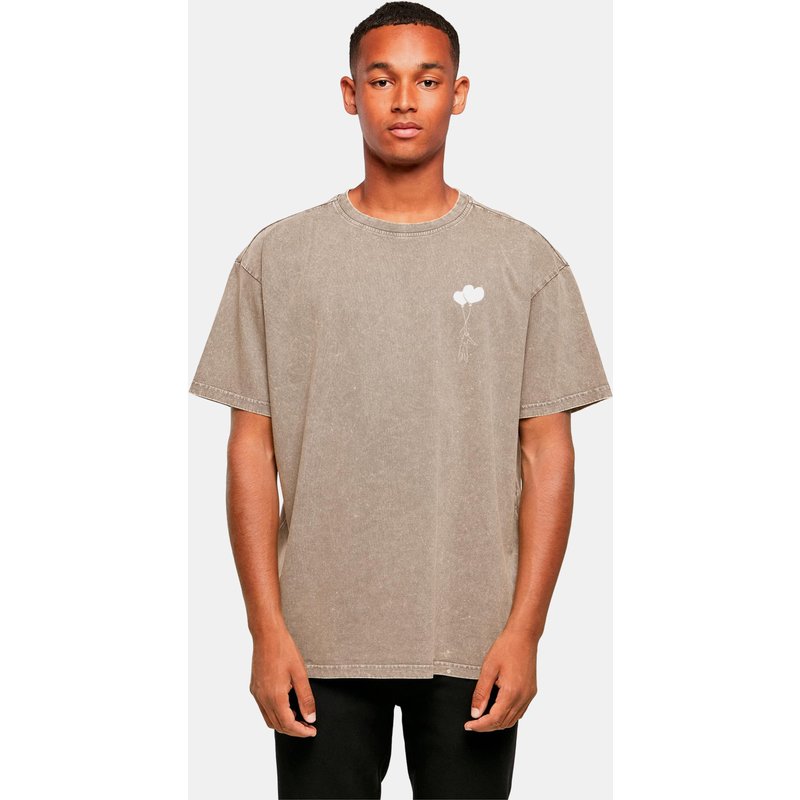 Merchcode Love In The Air Acid Washed Heavy Oversize Tee
