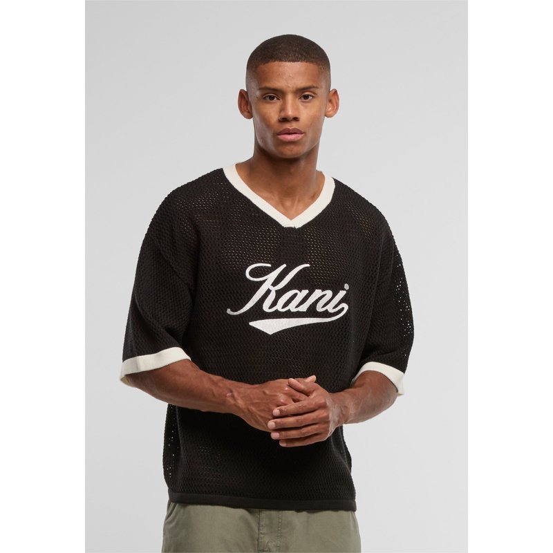 Karl Kani Cursive Varsity Crochet Boxy T-Shirt