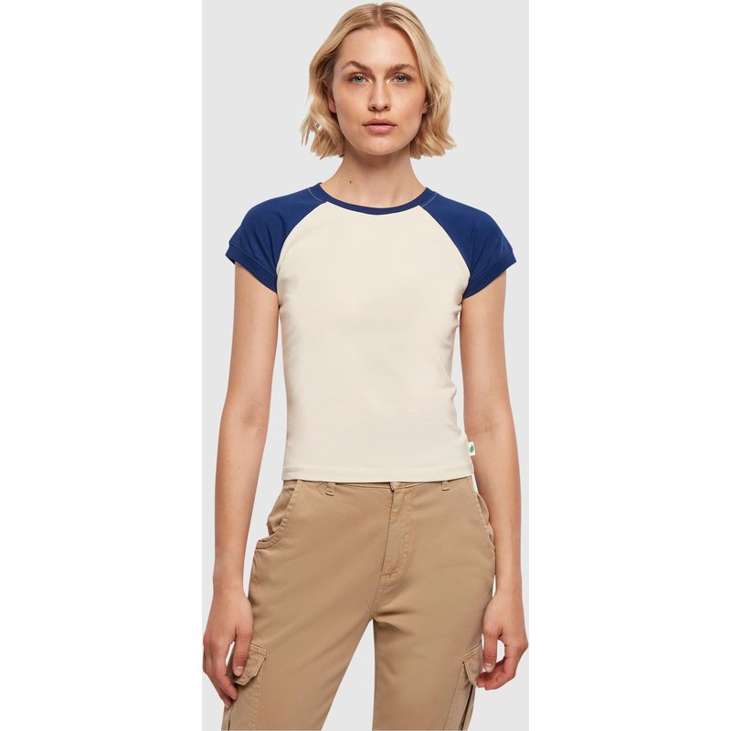 Urban Classics Ladies Essentials Stretch Short Retro Baseball Tee