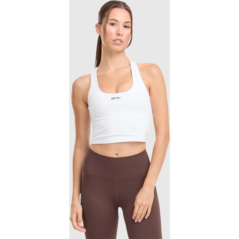 aimn White Core Essential Bralette