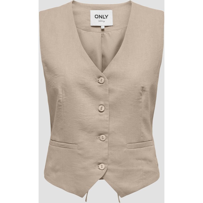 Only ONLCARO S/L LINEN BLEND VEST CC TLR