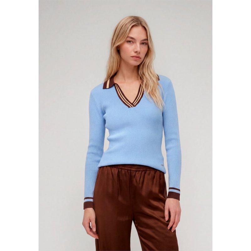 Hummel Rib Knit Polo Longsleeve